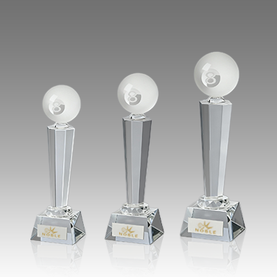 Crystal Black 8 Pool Trophies high quality